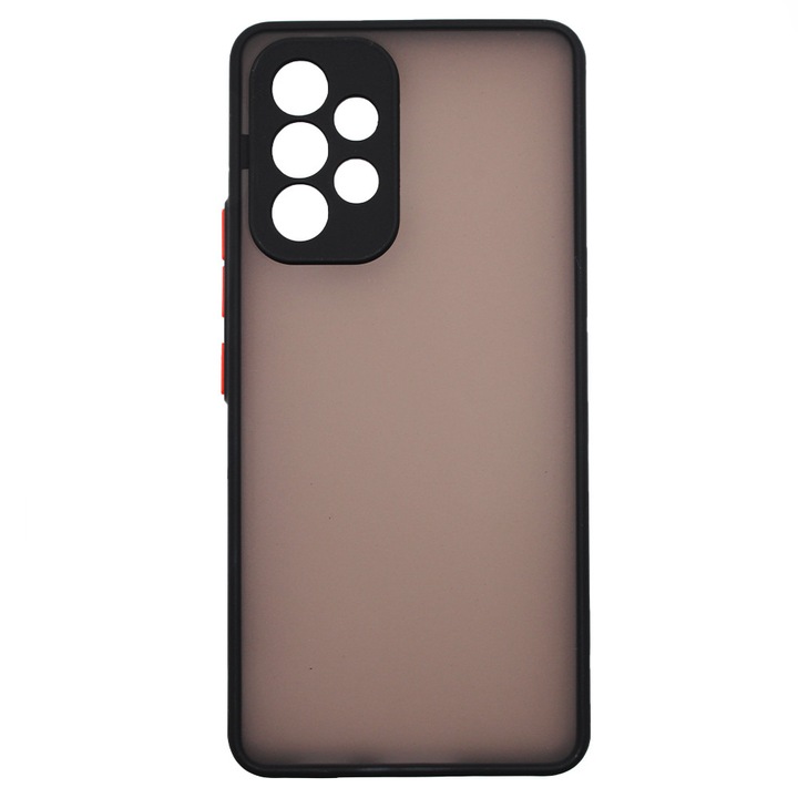 Védőtok Samsung Galaxy A53 5G telefonhoz, Szilikon TPU, Ultra védelem, Trendi Smoky Design, Fekete