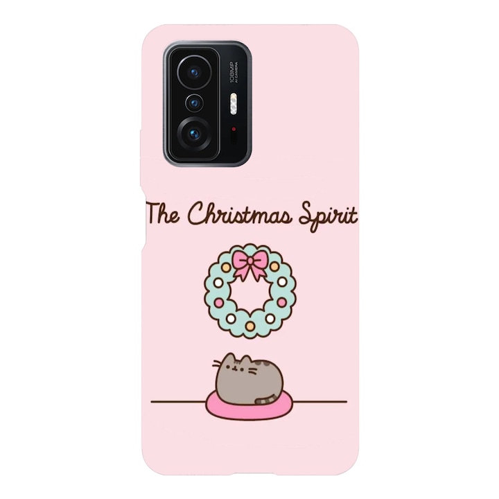 Коледен калъф, съвместим с модел Xiaomi Mi 10T Lite The Christmas spirit Kawaii Pusheen, Silicone, TPU, Viceversa