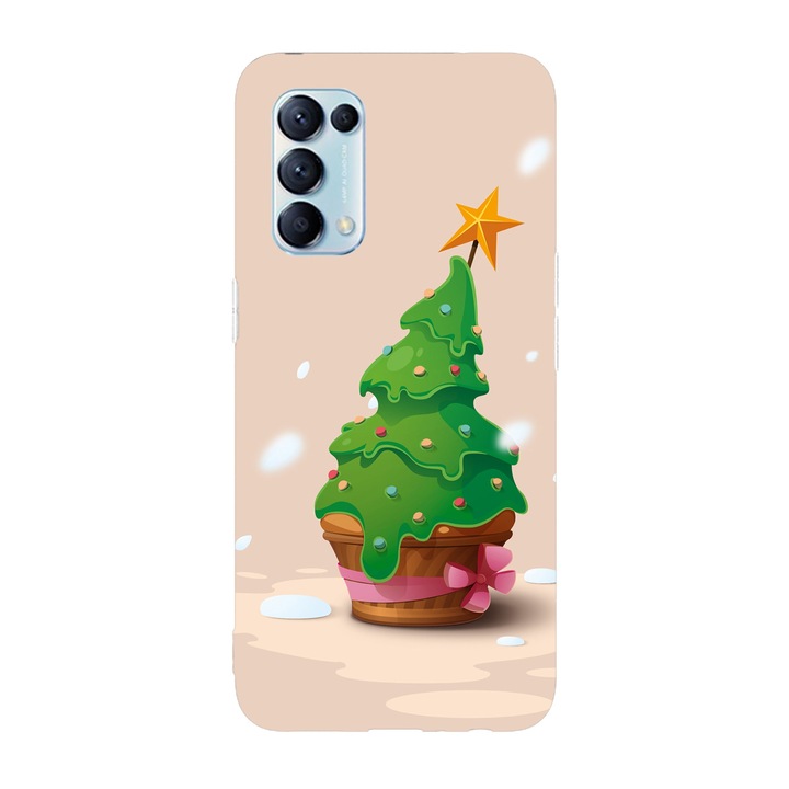 Коледен калъф, съвместим с Oppo Find X5 5G модел Christmas Muffin, Silicon, TPU, обратно