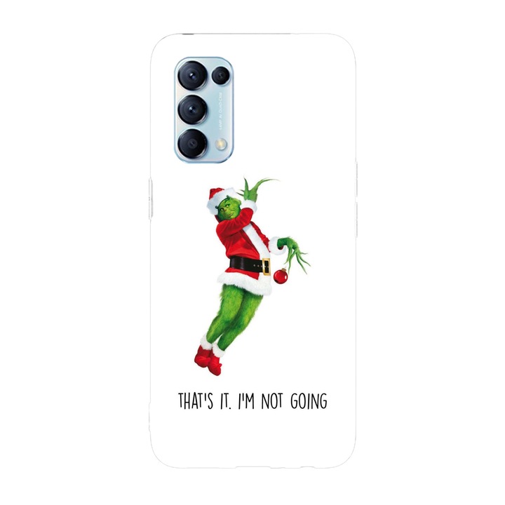 Коледен калъф, съвместим с Oppo Find X5 Pro модел Grinch отменя Коледа, силикон, TPU, обратното