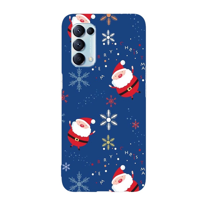 Коледен калъф, съвместим с модел Oppo Find X5 5G Merry Christmas Santa Pattern, Silicon, TPU, Viceversa