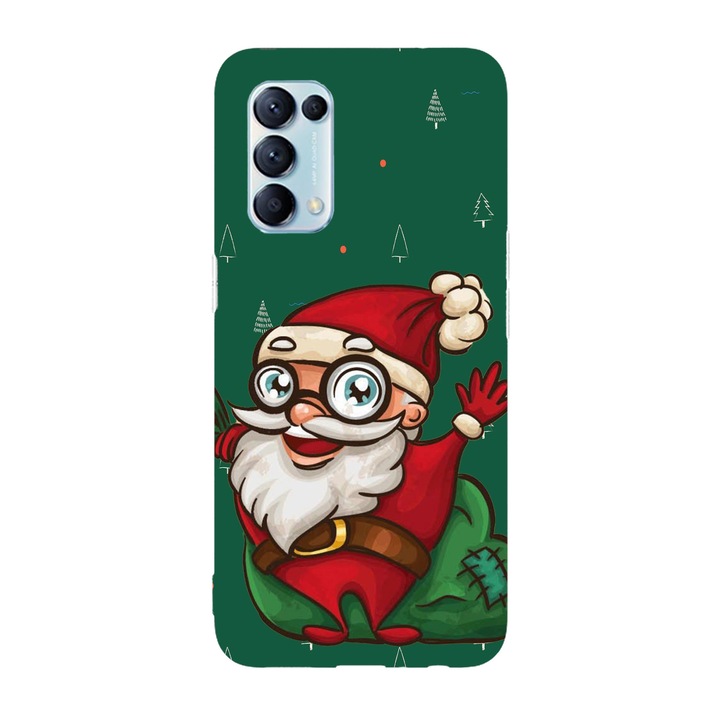 Коледен калъф, съвместим с модел Oppo Find X5 5G Sweet Santa, силикон, TPU, обратното