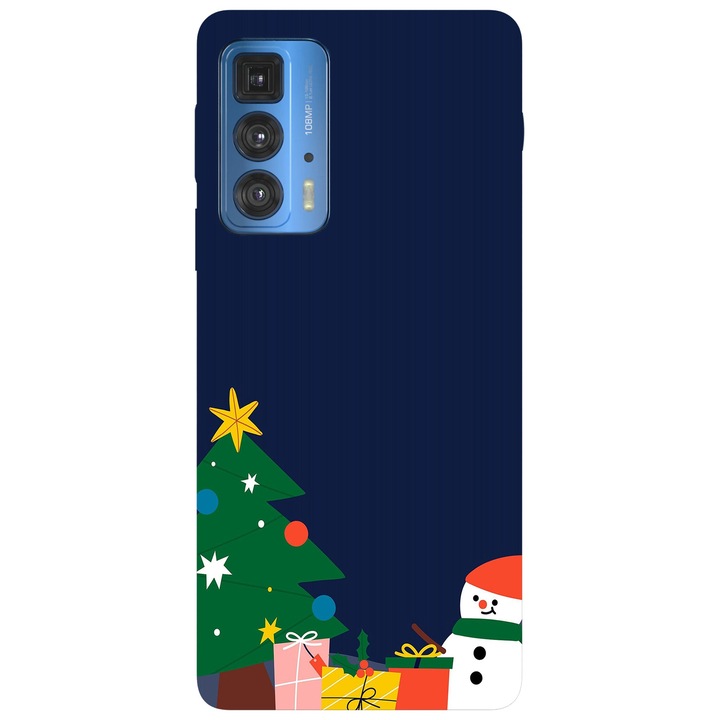 Коледен калъф, съвместим с модел Motorola Moto G51 5G Christmas Doodle, силикон, TPU, обратното