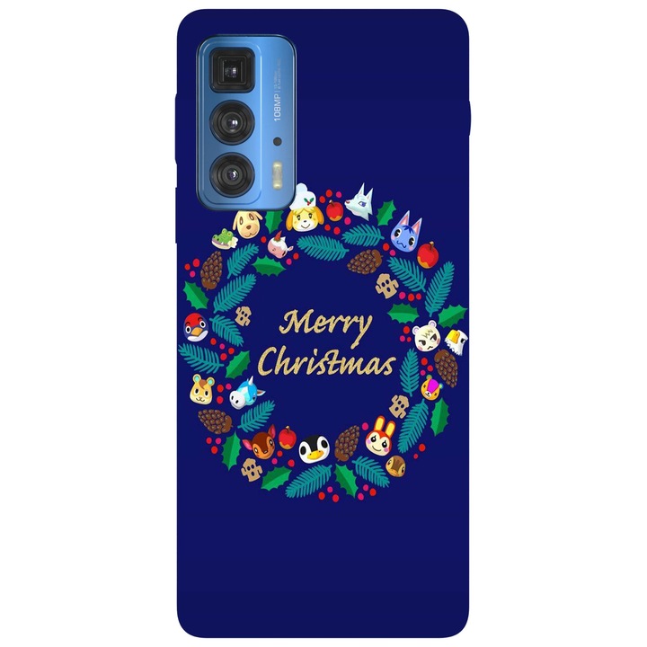 Коледен калъф, съвместим с модел Motorola Moto G50 Kawaii животни Коледа, силикон, TPU, обратно