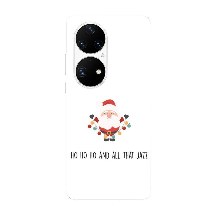 Коледен калъф, съвместим с Huawei P40 модел Ho Ho HO и всичко това джаз, силикон, TPU, обратното