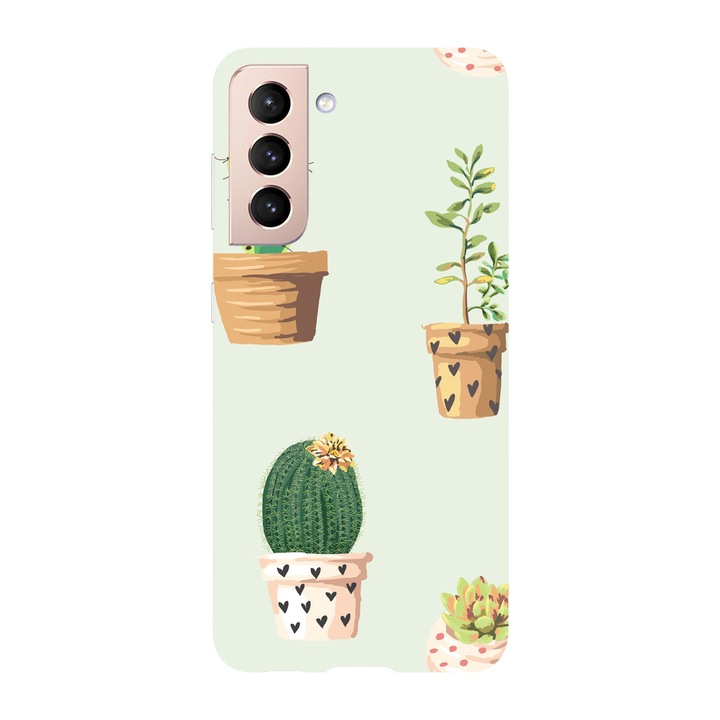 Husa compatibila cu Samsung Galaxy S20 model Cactus in bloom, Silicon, TPU, Viceversa