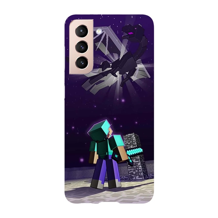 Husa compatibila cu Samsung Galaxy S20 FE model Ender dragon Minecraft, Silicon, TPU, Viceversa