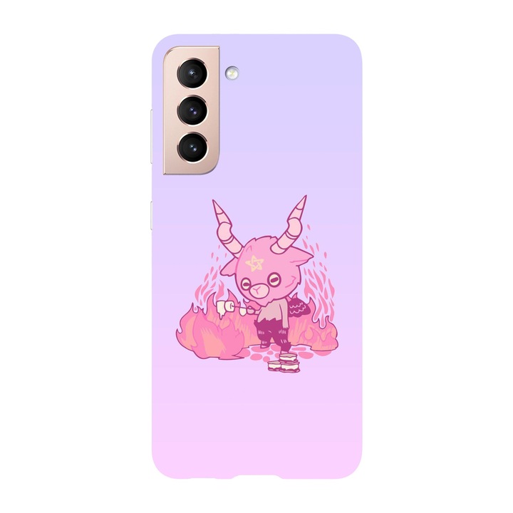Husa compatibila cu Samsung Galaxy S22 Plus model Kawaii pink devil, Silicon, TPU, Viceversa
