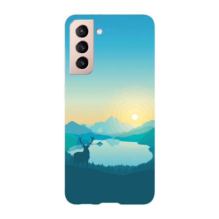 Husa compatibila cu Samsung Galaxy S20 model Minimalist nature deer, Silicon, TPU, Viceversa