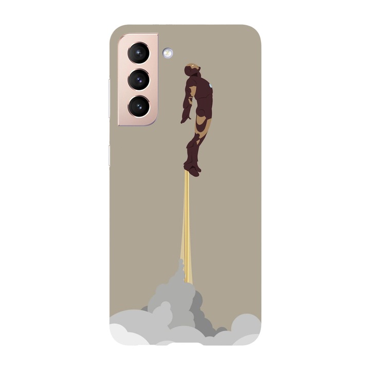 Husa compatibila cu Samsung Galaxy S21 FE model Rise of the ash Iron Man, Silicon, TPU, Viceversa