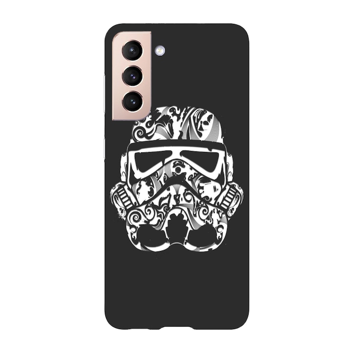 Калъф, съвместим с модел Samsung Galaxy S22 Stormtrooper face tattoo, силикон, TPU, обратното