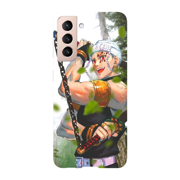 Кейс съвместим с модел Samsung Galaxy S22 Ultra Uzui Tengen Sound Hashira, силикон, TPU, обратното