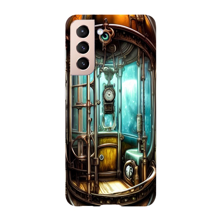 Husa compatibila cu Samsung Galaxy S21 FE model Time machine, Silicon, TPU, Viceversa