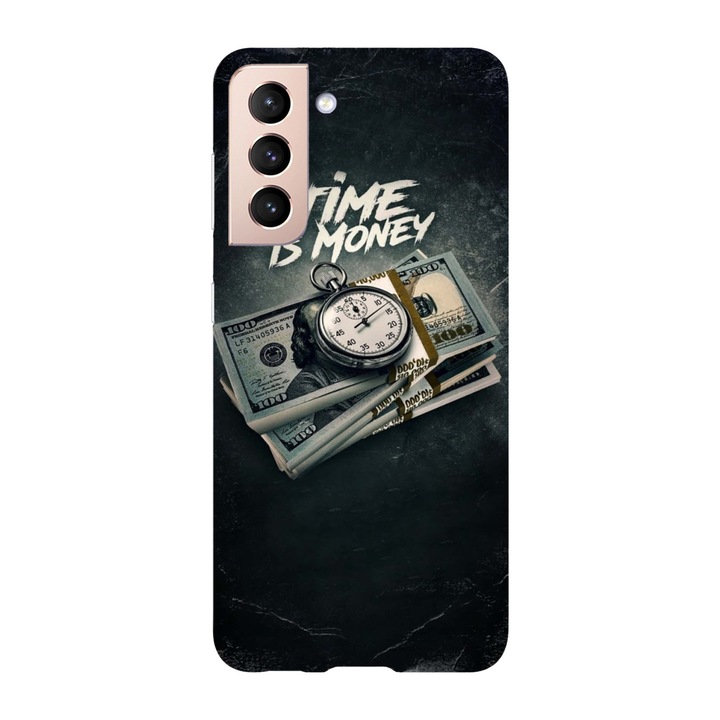 Samsung Galaxy S22 modellel kompatibilis tok Az idő pénz, szilikon, TPU, fordítva