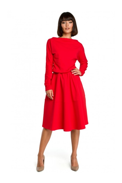 Разкроена рокля с дълги ръкави, BeWear