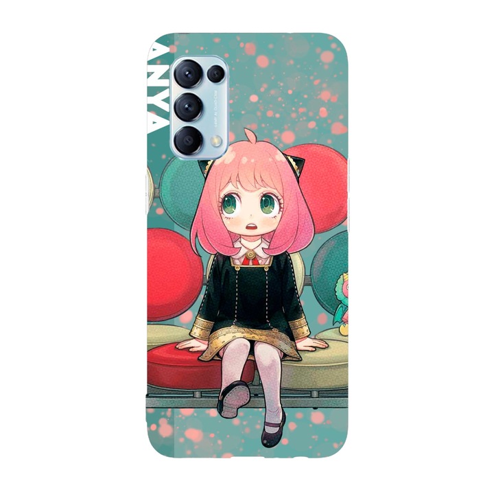 Калъф, съвместим с Oppo Reno 5 4G модел Anya Forger Spy x Family, Silicon, TPU, Viceversa