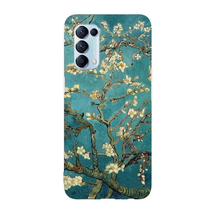 Калъф, съвместим с модел Oppo Reno 5 4G Almond Blossoms Van Gogh, силикон, TPU, обратно
