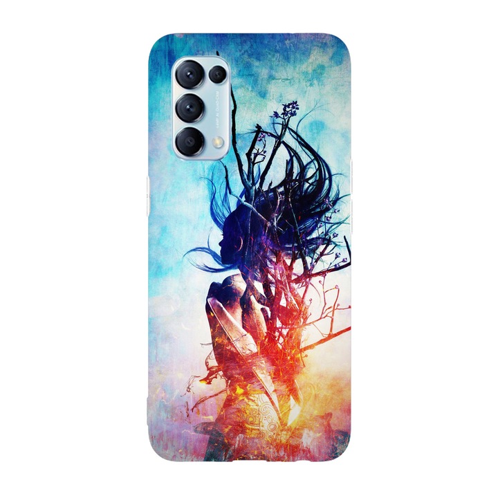 Капак, съвместим с Oppo Reno 4 Pro 5G модел Axiolite digital art, силикон, TPU, обратно