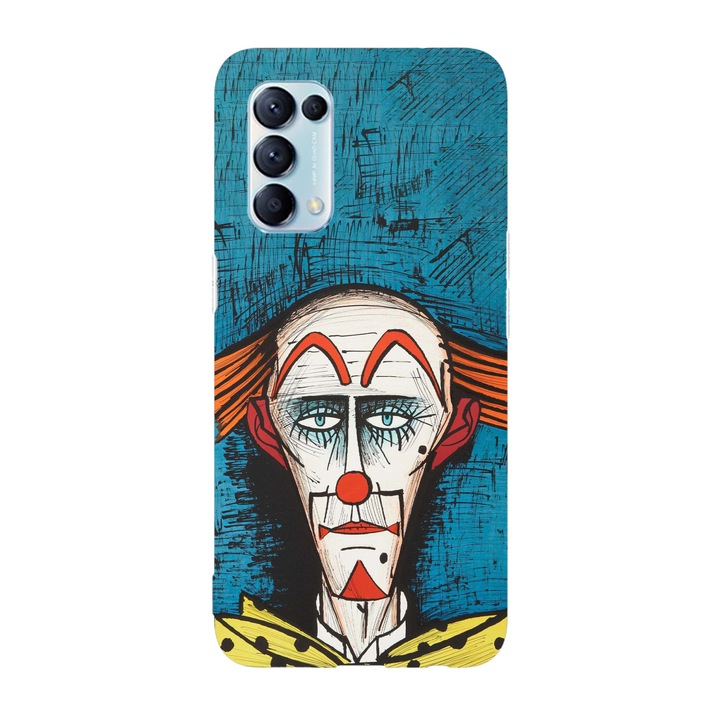 Калъф, съвместим с Oppo Reno 5 5G модел Bernard buffet clown, Силикон, TPU, Обратно