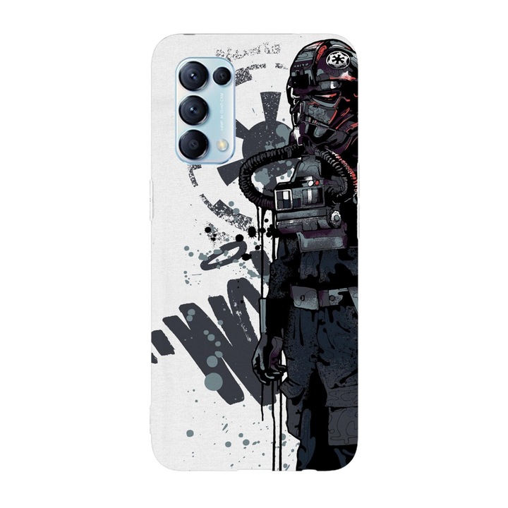 Калъф Viceversa, съвместим с Oppo Reno 5 5G модел Imperial TIE Fighter, силикон, TPU