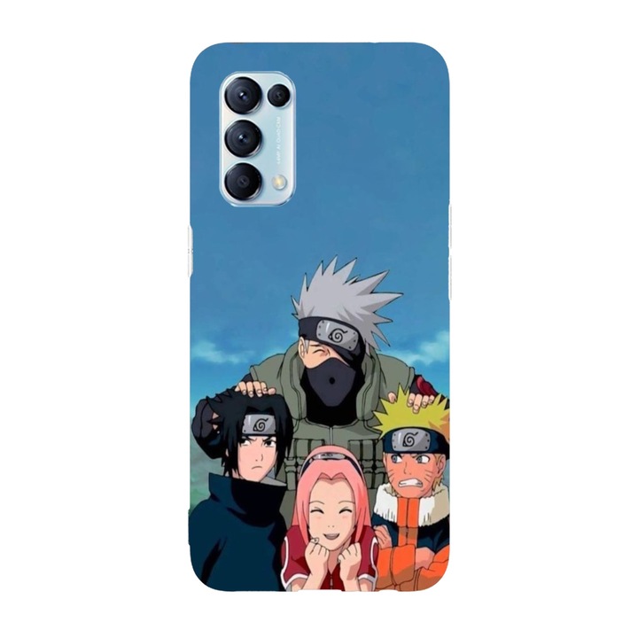 Калъф, съвместим с Oppo Reno 5 4G модел Kakashi Team Naruto Shippuden, силикон, TPU, обратното