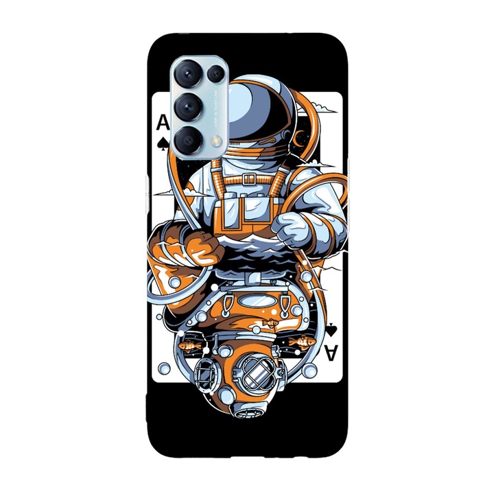 Кейс съвместим с Oppo Reno 7 модел Masters of sea and space, Silicon, TPU, Vice versa