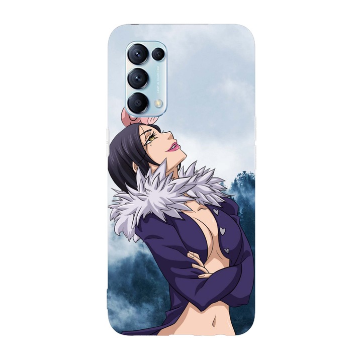 Калъф, съвместим с Oppo Reno 5 4G модел Merlin 7 Deadly Sins, силикон, TPU, обратно