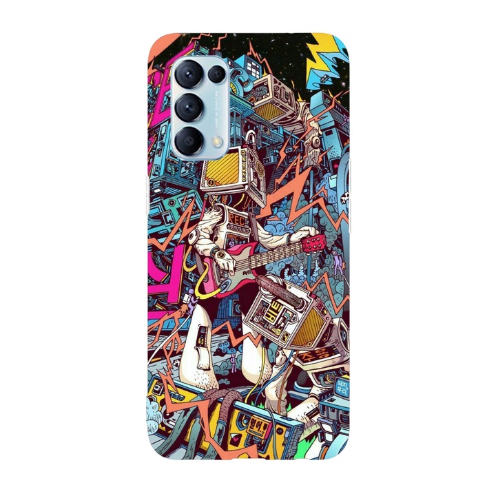 Кейс съвместим с Oppo Reno 5 4G модел Space rock, Силикон, TPU, Обратно