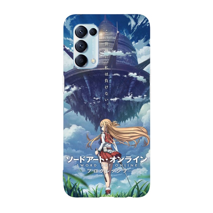 Калъф, съвместим с Oppo Reno 4 Pro 5G модел Sword art Online SAO Levels, Silicone, TPU, Viceversa