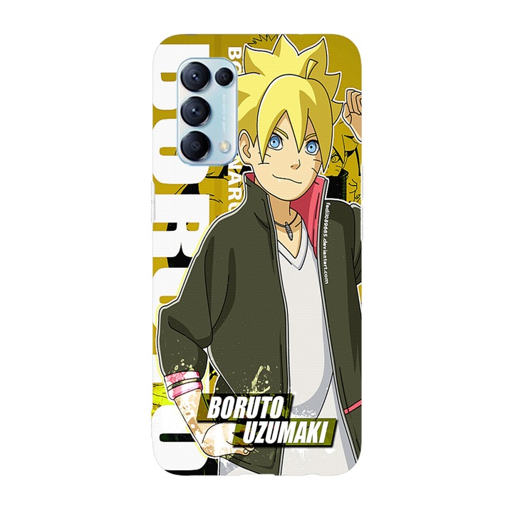 Кейс съвместим с Oppo Reno 5 4G модел Uzumaki Boruto, силикон, TPU, обратното