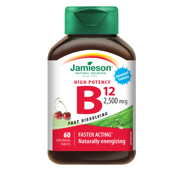Vitamina B12 2500mcg, Jamieson, 60 comprimate sublinguale