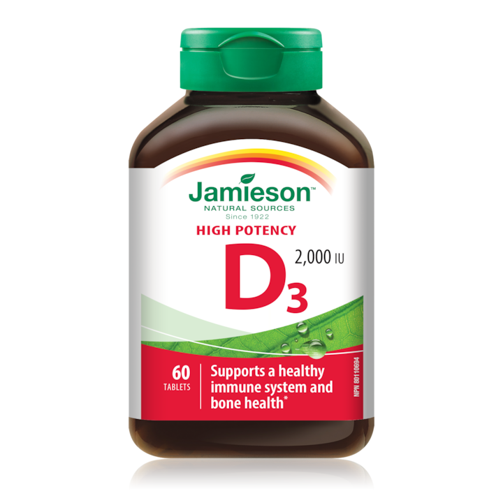 Vitamina D3 2000ui, Jamieson, 60 tablete