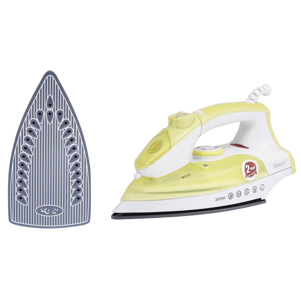 Fier de calcat talpa ceramica Saturn,ST-CC0222 verde,2000W