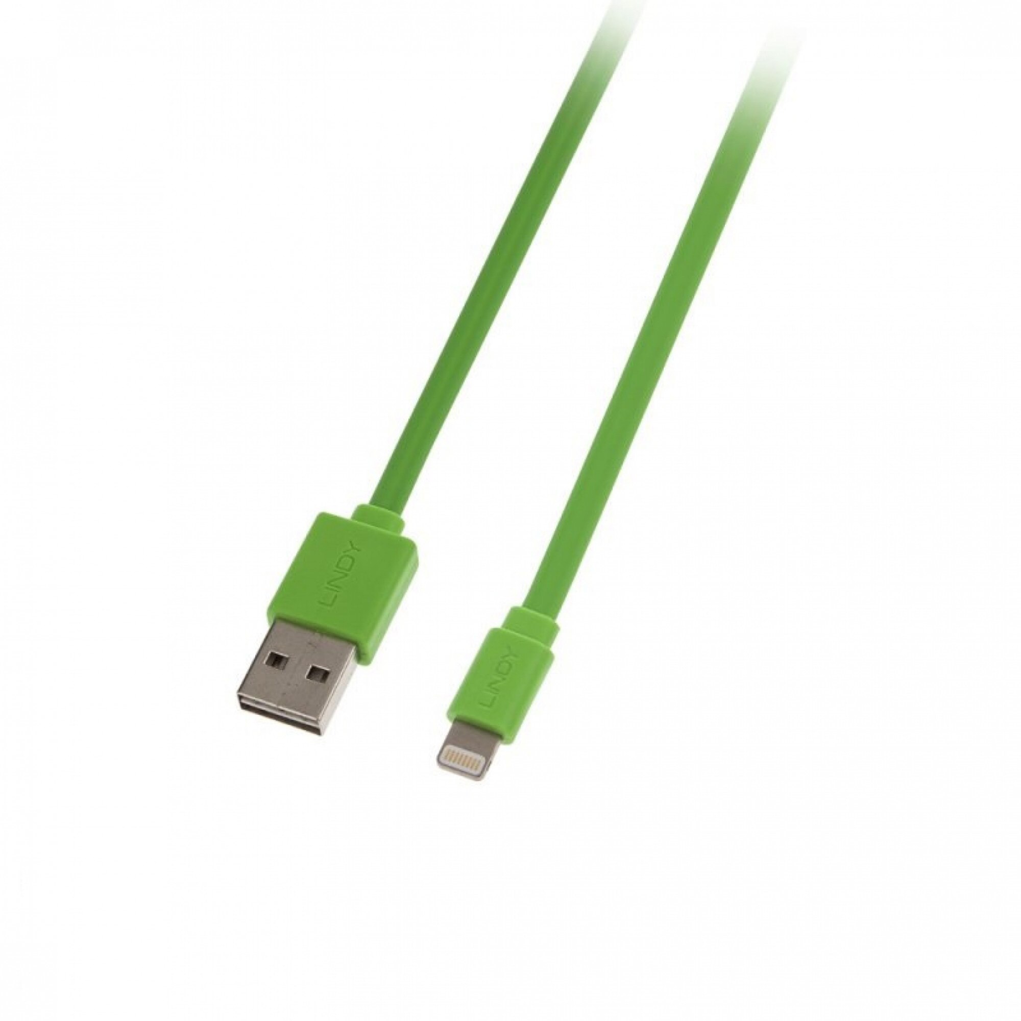 Cablu USB reversibil date + incarcare pentru iPhone 5/6 Lightning 1m Verde, Lindy L31392