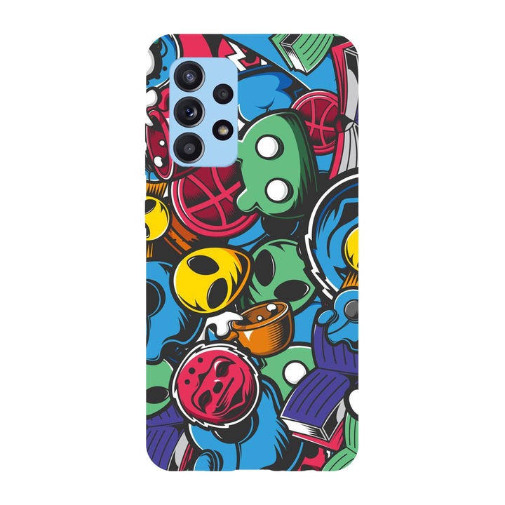 Капак, съвместим с Samsung Galaxy A51 5G модел Alien маски, силикон, TPU, обратно