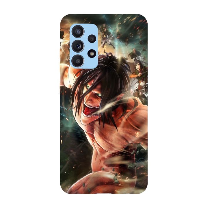 Husa compatibila cu Samsung Galaxy A41 model Attack on titan Eren Yeager Titan form, Silicon, TPU, Viceversa
