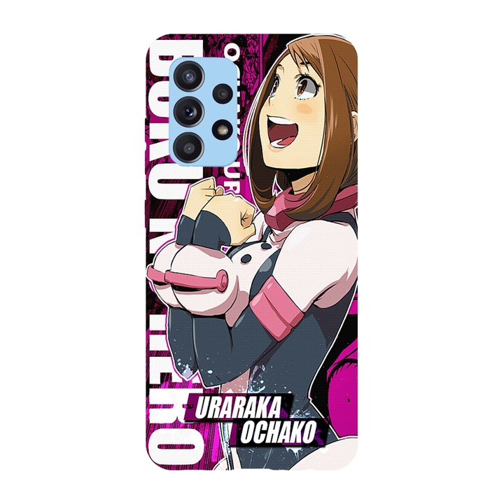 Кейс съвместим с Samsung Galaxy A51 модел Boku no hero Uraraka Ochako, Силикон, TPU, Обратно