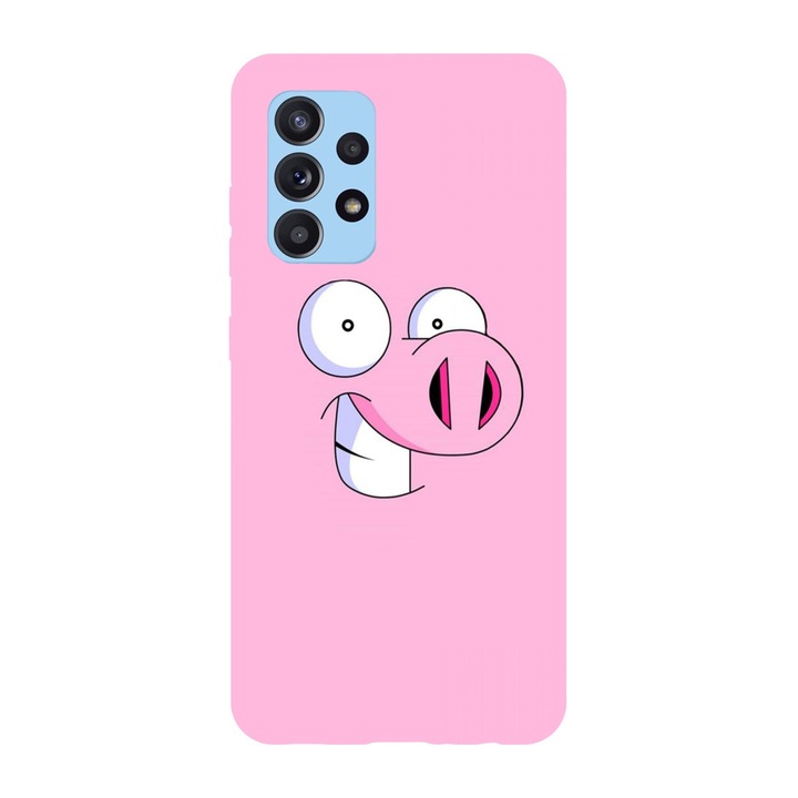 Husa compatibila cu Samsung Galaxy A72 5G model Cartoon smiling pig, Silicon, TPU, Viceversa