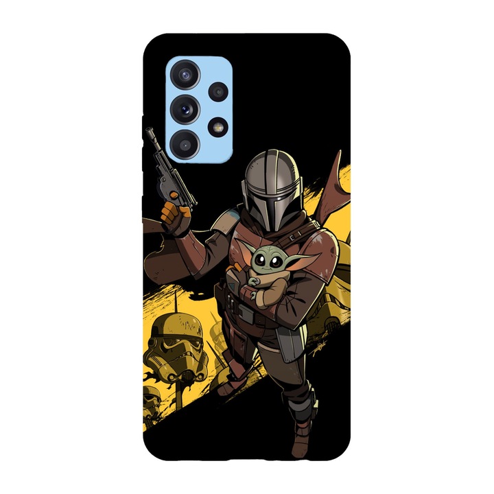 Husa compatibila cu Samsung Galaxy A72 model Don't hurt my Baby Yoda, Silicon, TPU, Viceversa