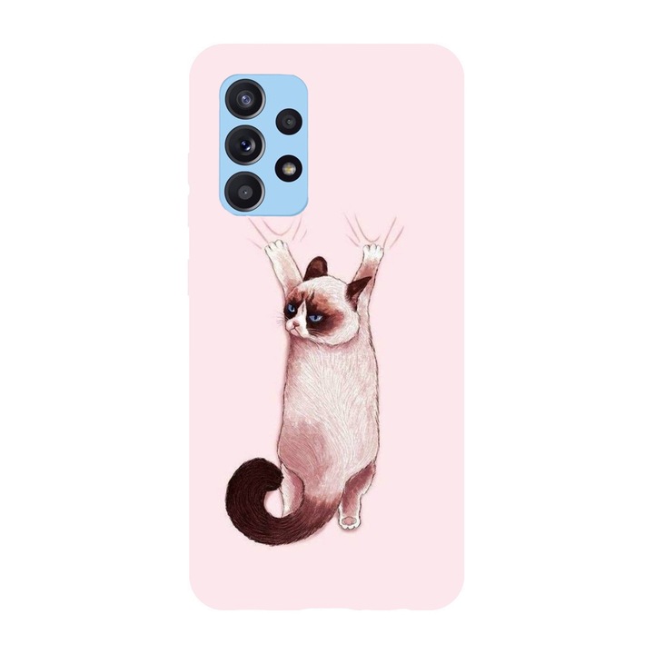 Husa compatibila cu Samsung Galaxy A72 model Grumpy cat me no go, Silicon, TPU, Viceversa