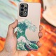 A tok kompatibilis a Samsung Galaxy A51 Kanagawa wave modellel, szilikonnal, TPU-val és fordítva