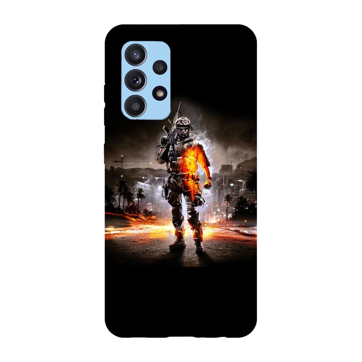 Husa compatibila cu Samsung Galaxy A72 model One man army, Silicon, TPU, Viceversa
