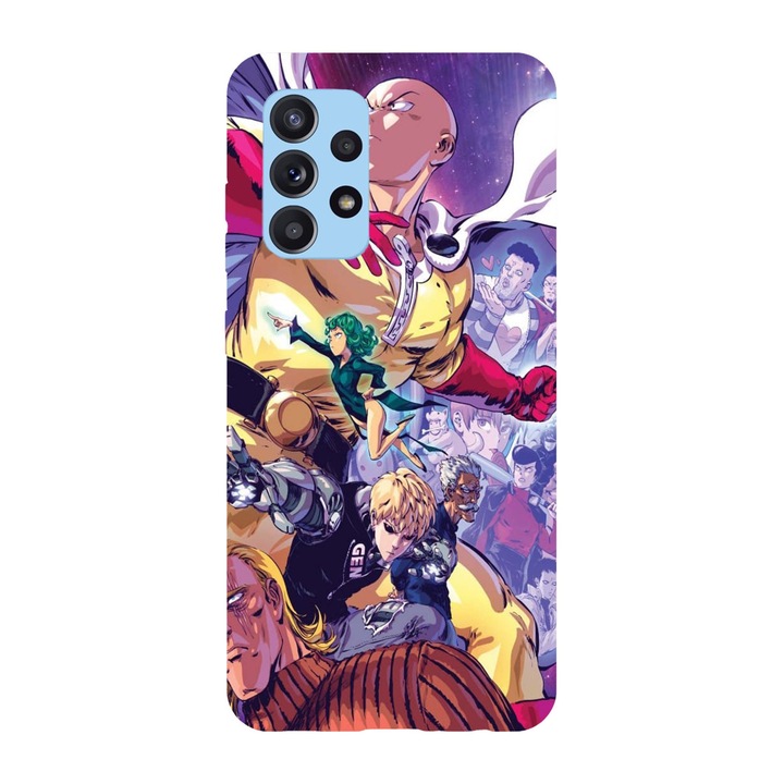 Кейс съвместим с Samsung Galaxy A42 5G модел One Punch Man Hero Team, силикон, TPU, обратното