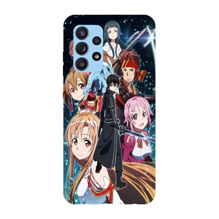 Husa compatibila cu Samsung Galaxy A72 model Sword Art Online Family, Silicon, TPU, Viceversa