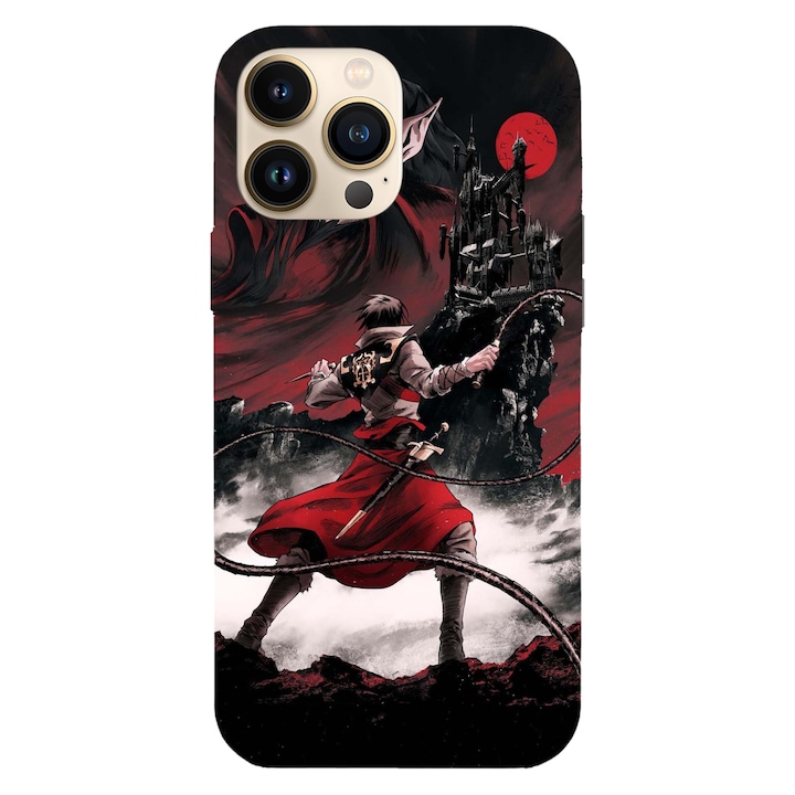 Кейс съвместим с Apple iPhone 15 Pro Max модел Belmont Catlevania, силикон, TPU, обратното