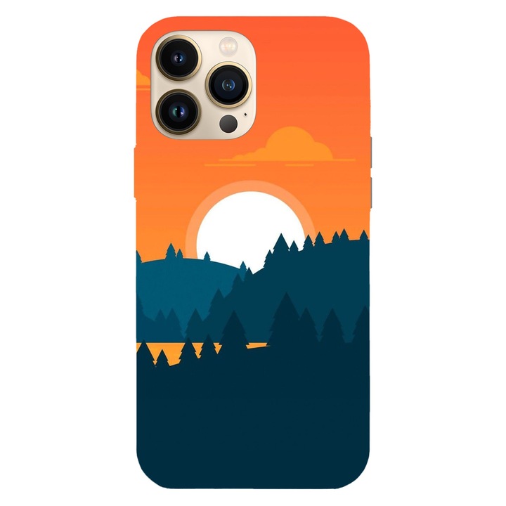 Калъф Viceversa, За Apple iPhone 15 Pro, Дигитален залез, Силикон, TPU