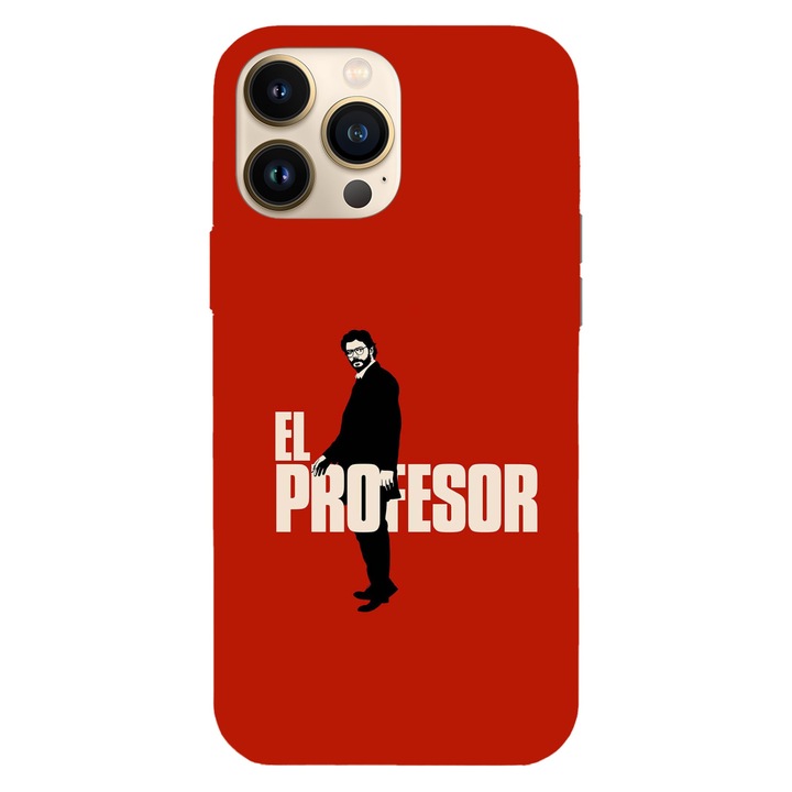 Кейс съвместим с Apple iPhone 15 Plus модел El professor Casa del papel, силикон, TPU, обратното