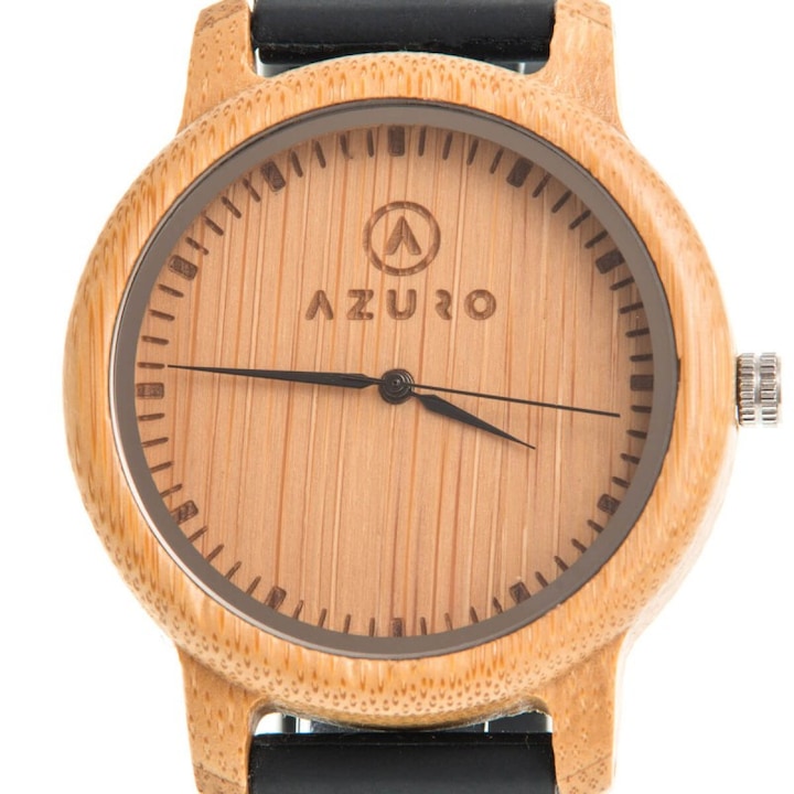 Ceas din lemn Azuro Black Bamboo