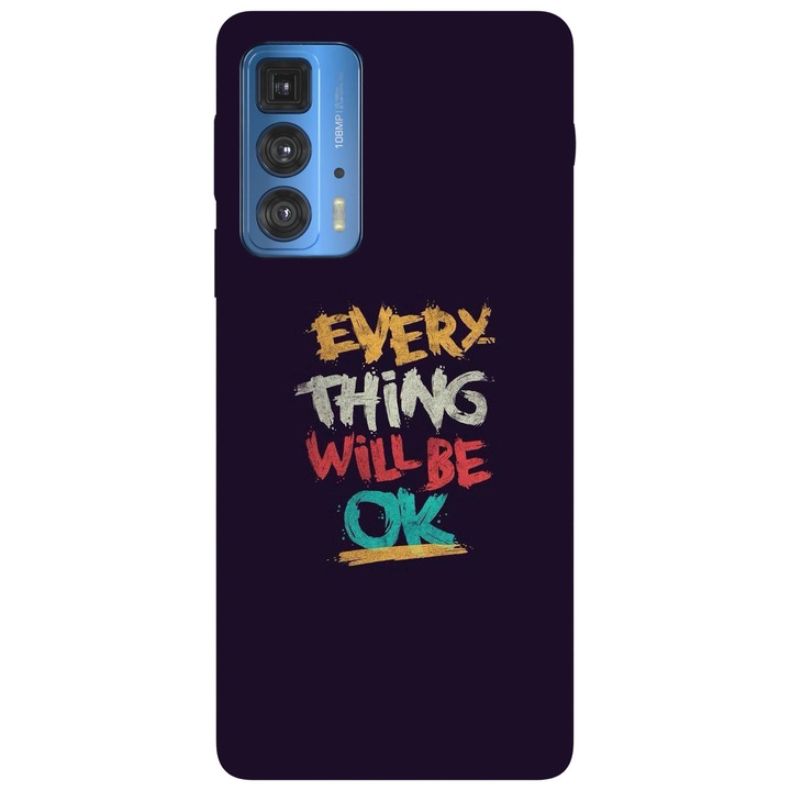 Капак, съвместим с модел Motorola Moto G22 Всичко ще е наред, силикон, TPU, обратното