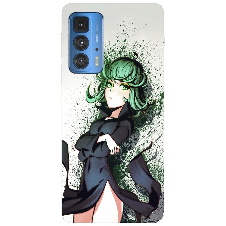 Капак, съвместим с Motorola Moto G51 5G модел Tatsumaki One Punch Man, силикон, TPU, обратно